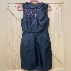 ❤️🤩Alexia Admor Black Sheath Sequins Midi Formal Cocktail Sleeveless Dress